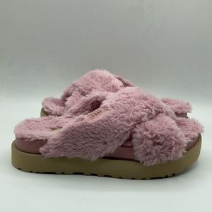 UGG Fuzz Sugar Cross Shellpink Women's Slippers